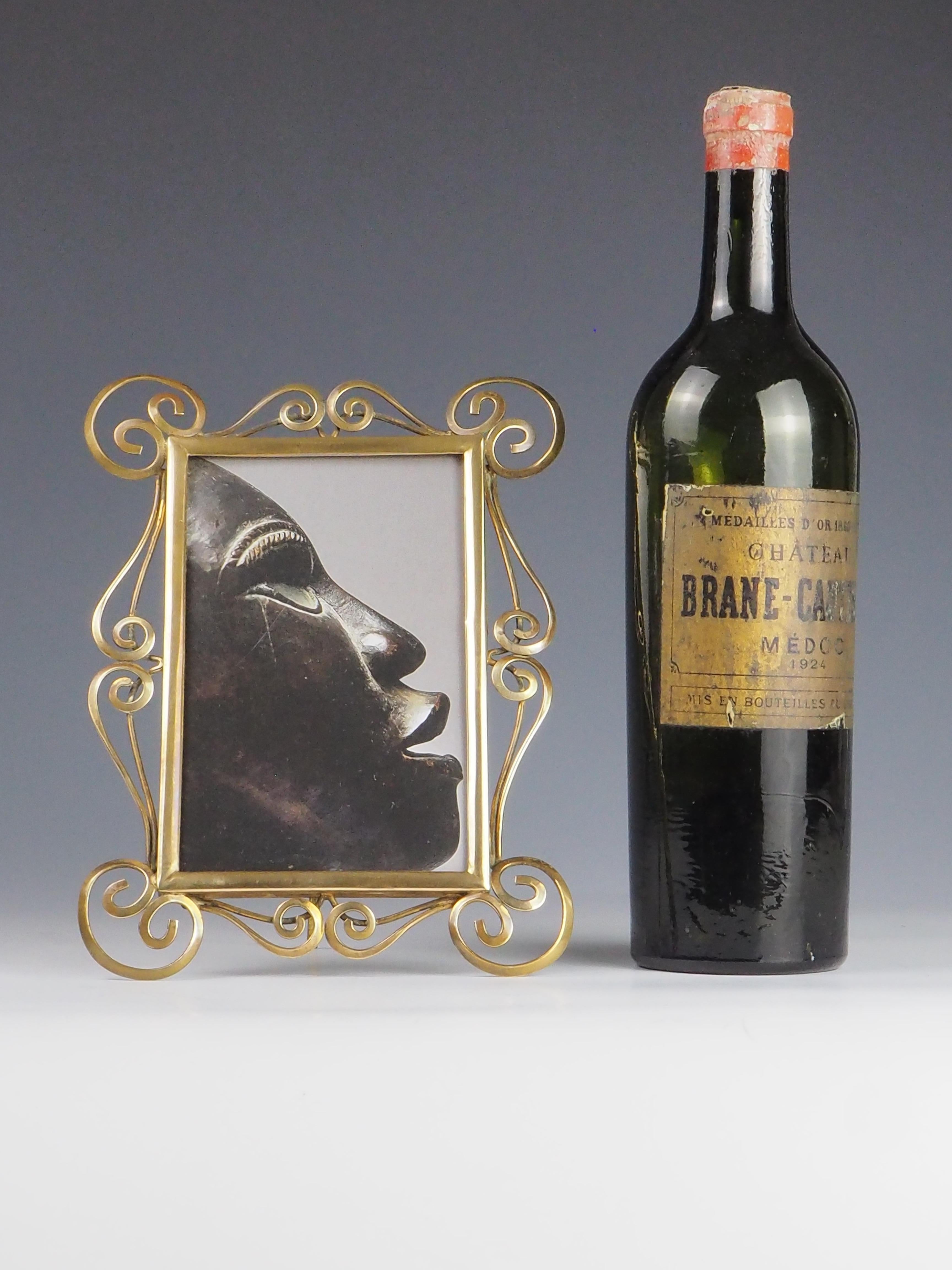 Antique Art Nouveau Brass Photo Frame In Good Condition For Sale In Lincoln, GB