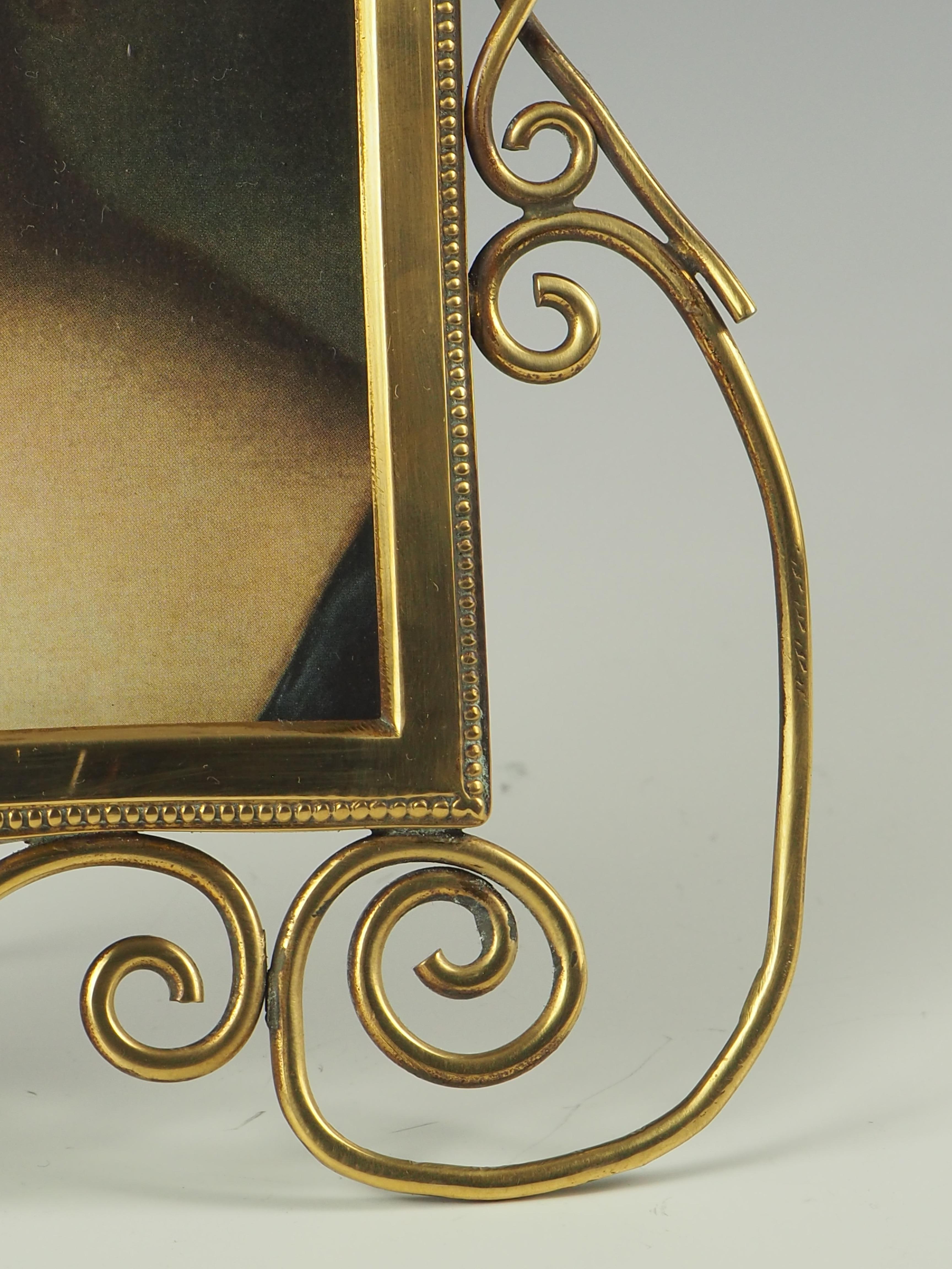 Antique Art Nouveau Brass Photo Frame 1