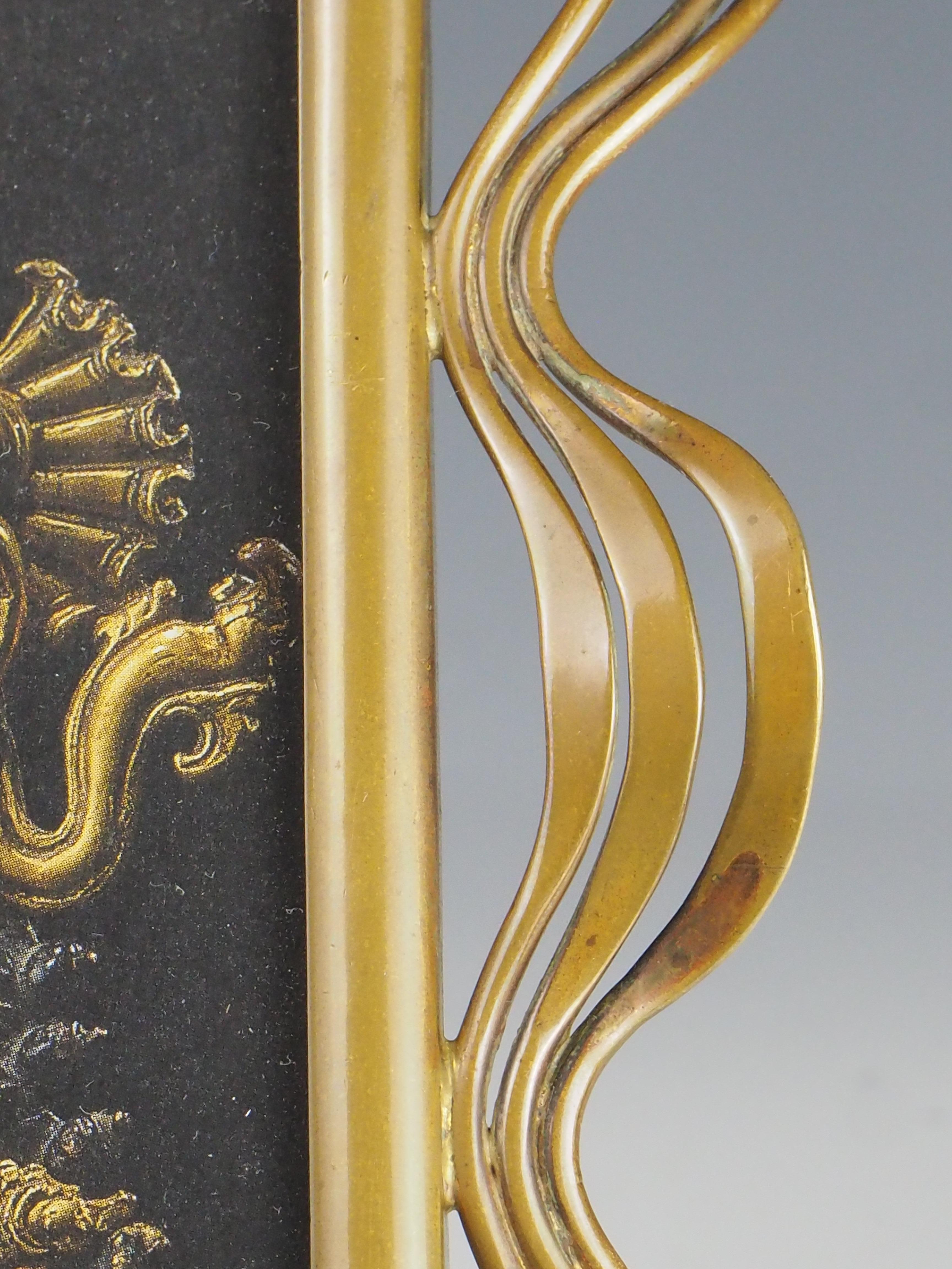 Antique Art Nouveau Brass Photo Frame 4