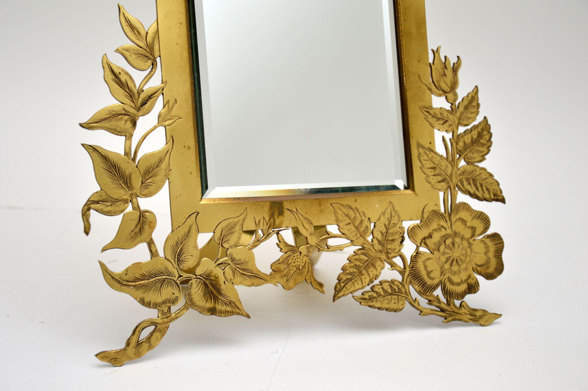 art nouveau brass picture frame