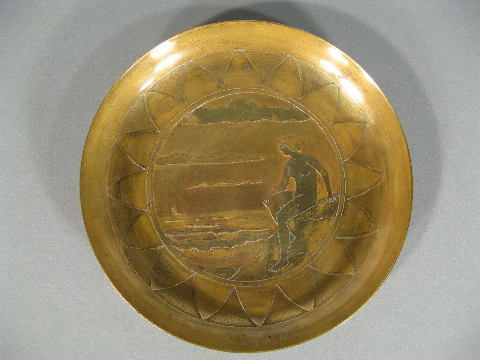 Antique Art Nouveau Brass Trinket Dish by Jan Joulin - 1Y103 6