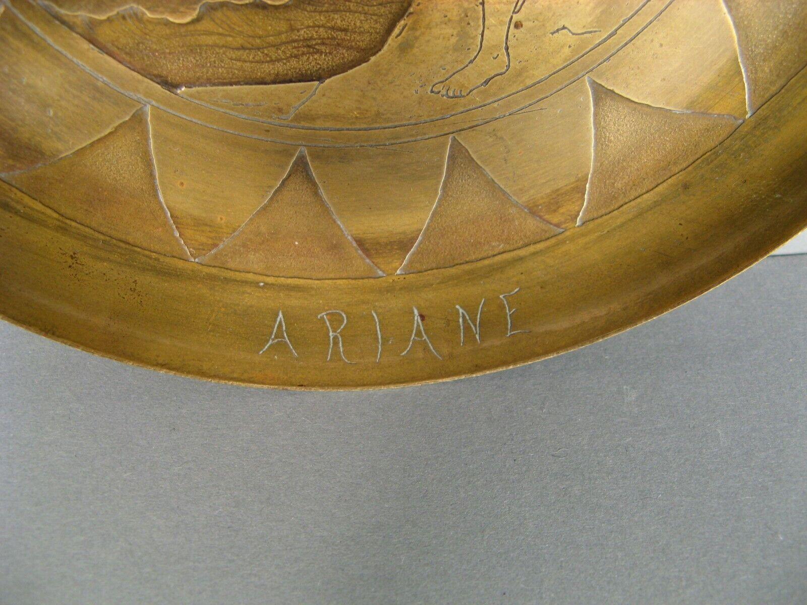 Antique Art Nouveau Brass Trinket Dish by Jan Joulin - 1Y103 7