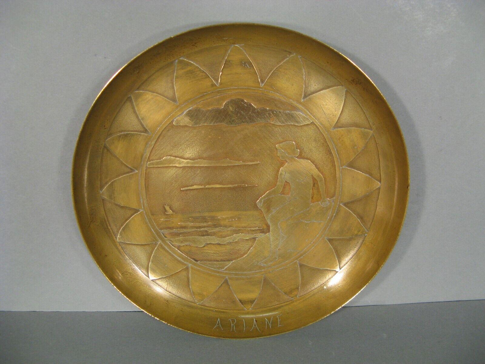 Antique Art Nouveau Brass Trinket Dish by Jan Joulin - 1Y103 10