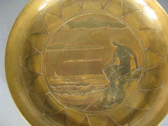 Antique Art Nouveau Brass Trinket Dish by Jan Joulin - 1Y103