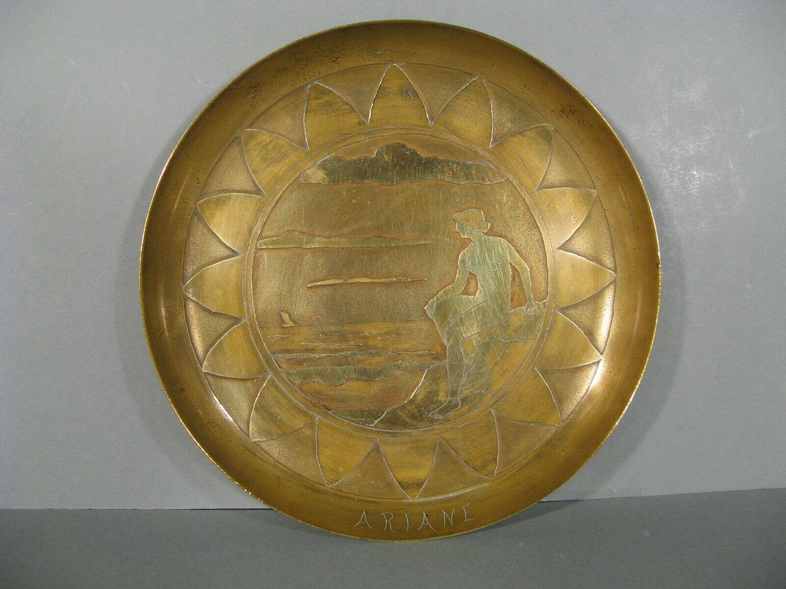 20th Century Antique Art Nouveau Brass Trinket Dish by Jan Joulin - 1Y103