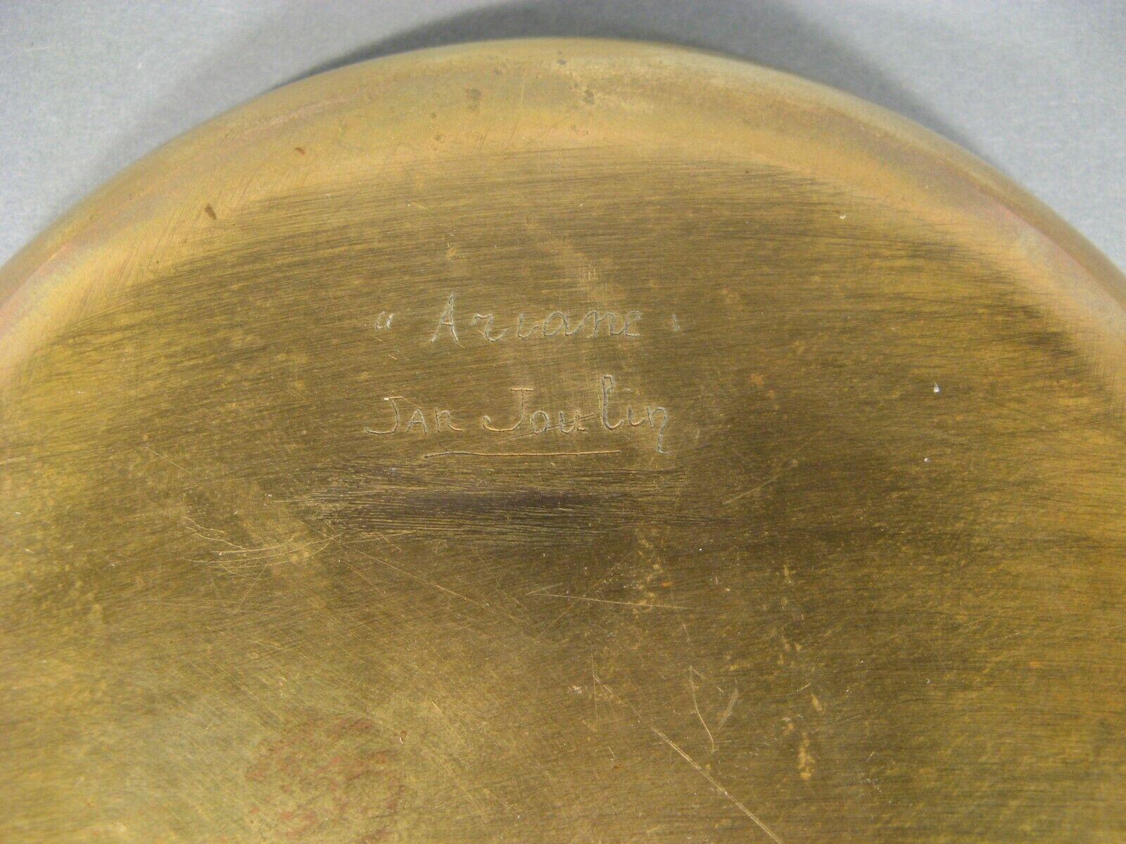 Antique Art Nouveau Brass Trinket Dish by Jan Joulin - 1Y103 3
