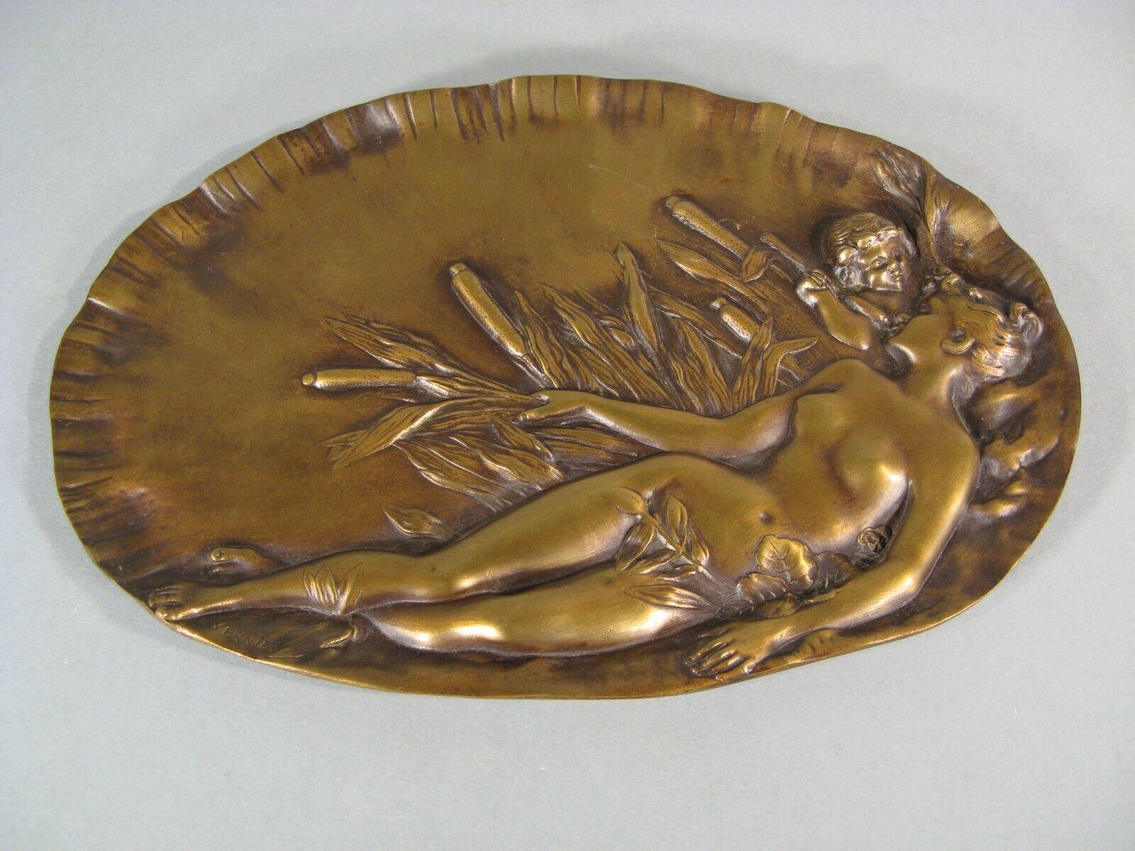 Antique Art Nouveau Bronze Tray 