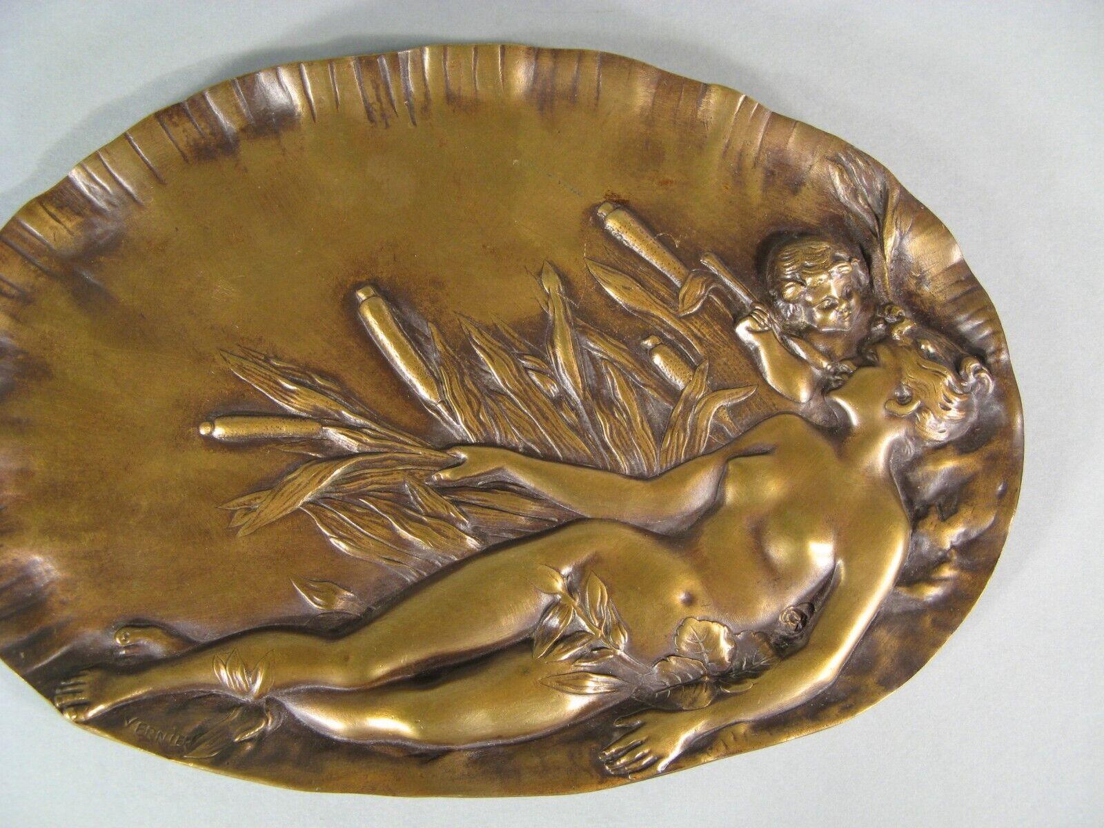 Empire Antique Art Nouveau Bronze Tray 