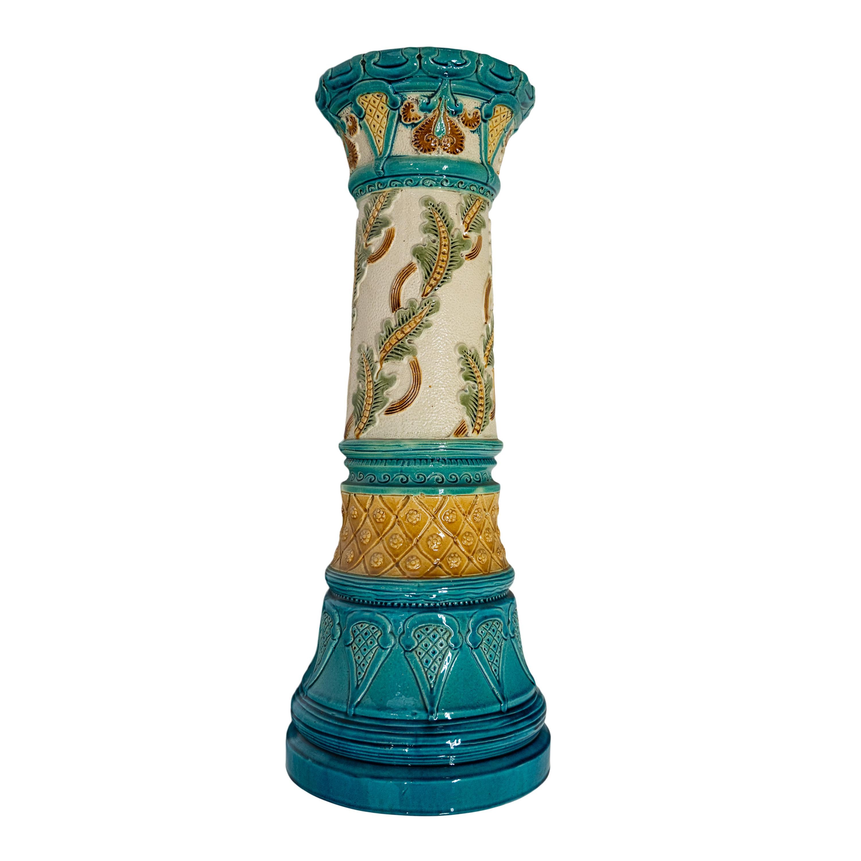 Art nouveau Ancien support de poterie et jardinière en faïence Art Nouveau de Burmantofts, 1895 en vente