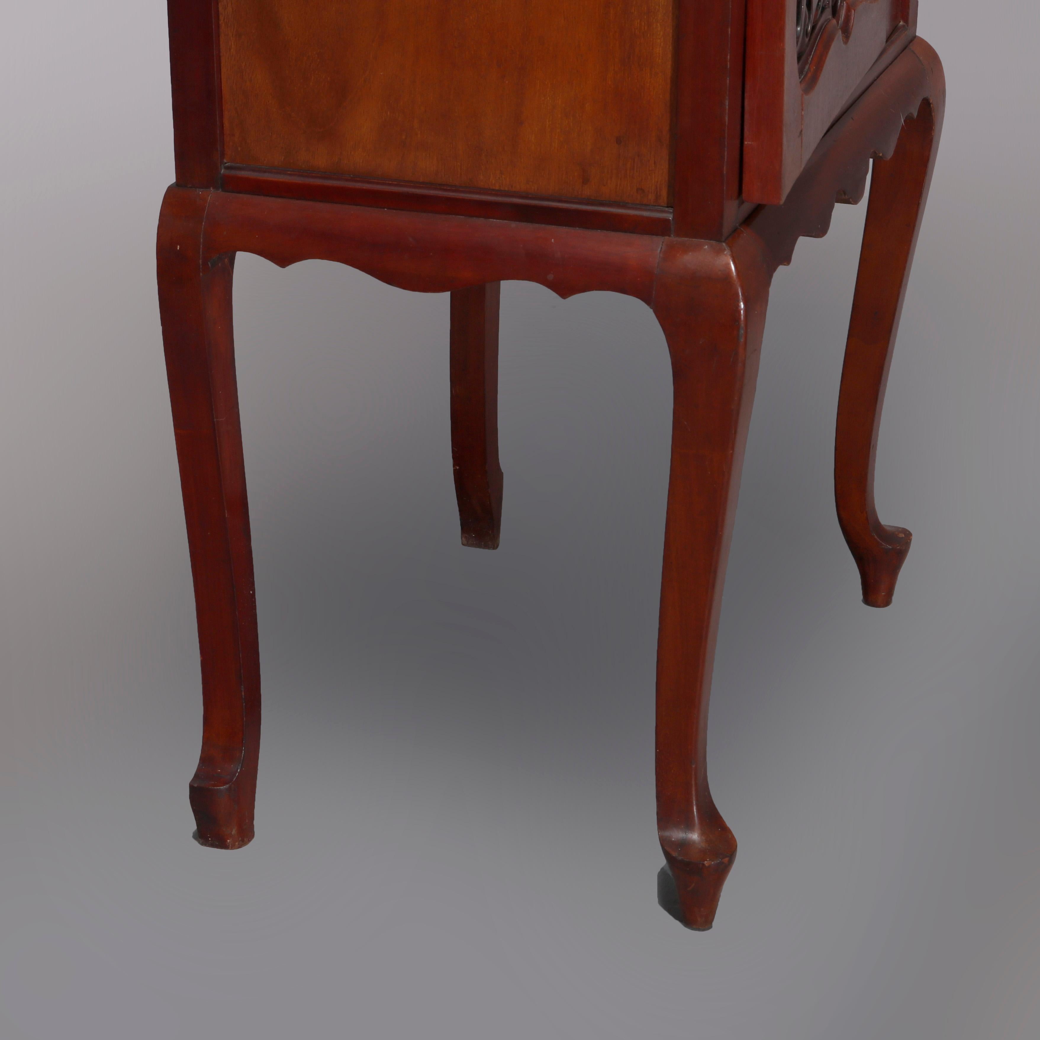 Antique Art Nouveau Carved Mahogany Reticulated Étagère, circa 1900 5