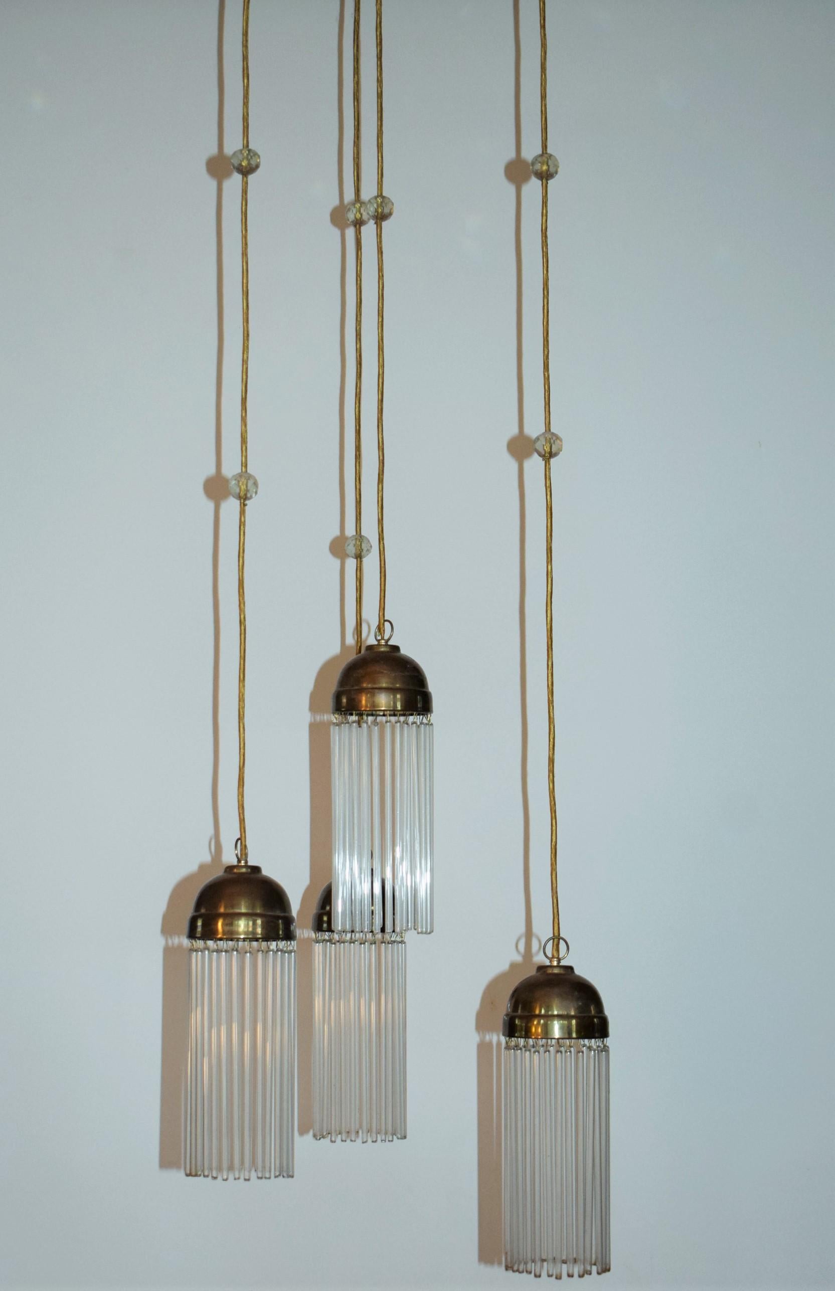 Early 20th Century Antique Art Nouveau Ceiling Lamp by Josef Hoffmann For Sale