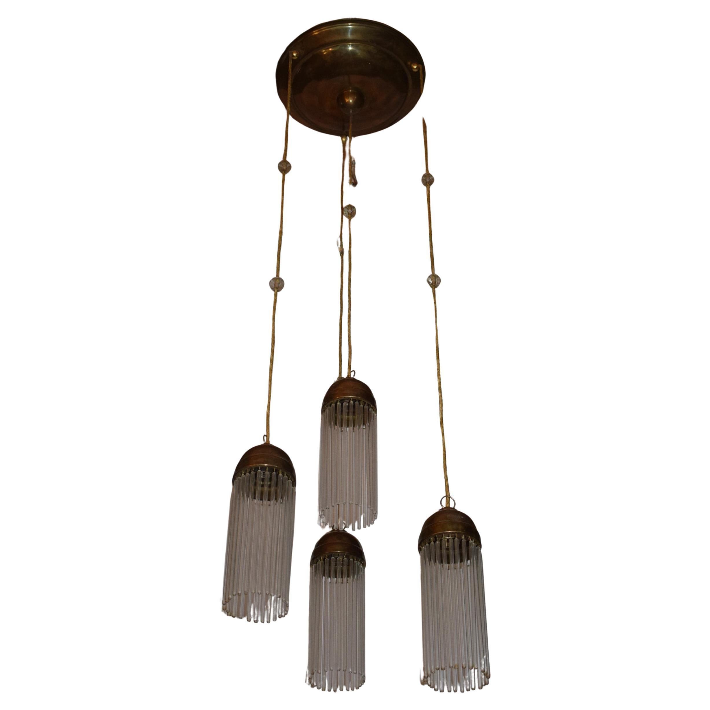 Antike Jugendstil-Deckenleuchte von Josef Hoffmann