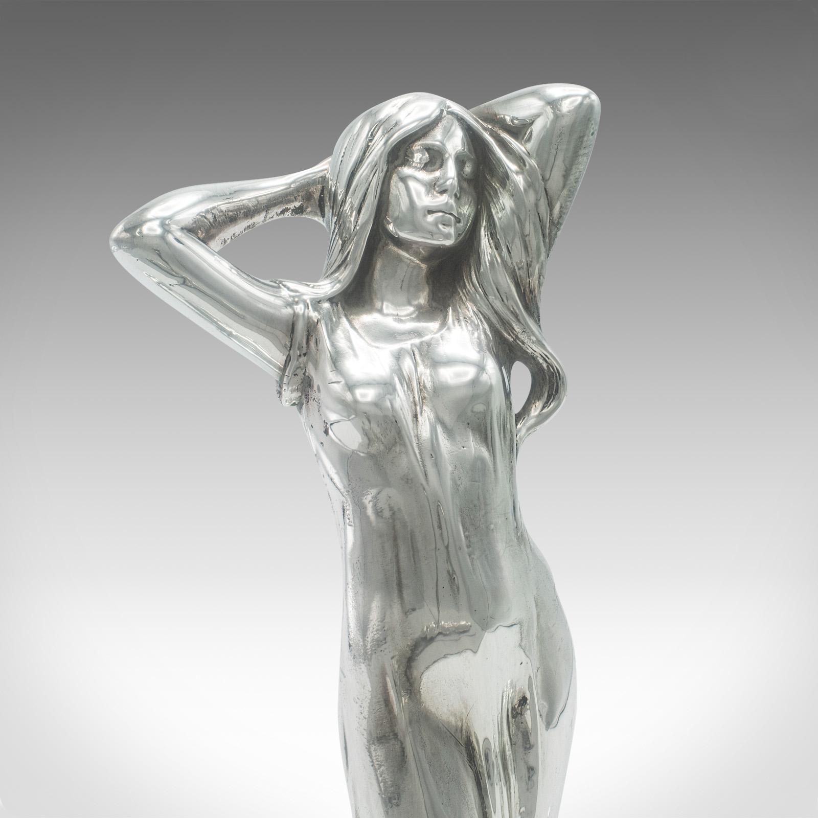 Figura antigua de centro de mesa Art Nouveau, bandeja para cartas alemana, bombonera, victoriana Metal en venta