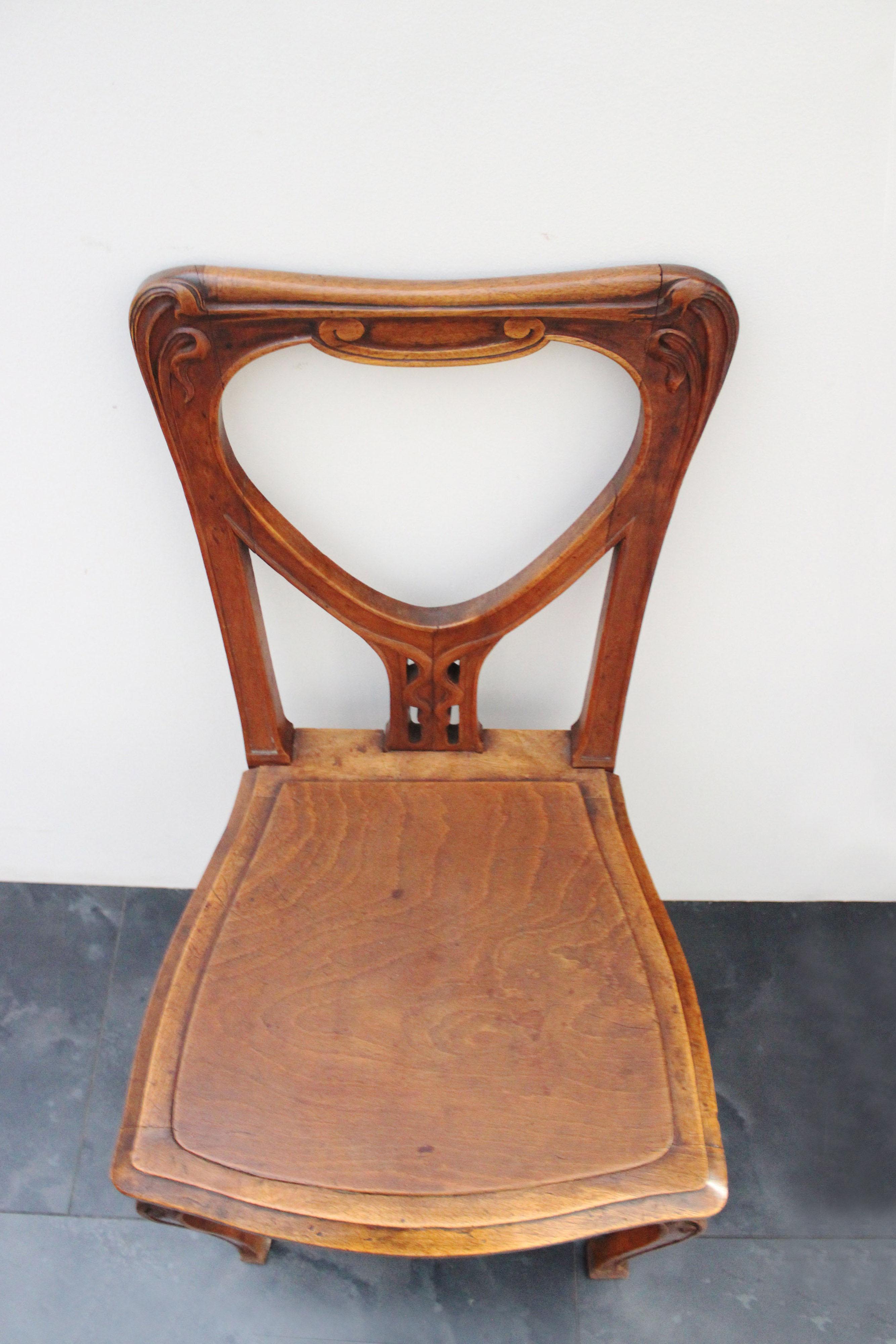 Antique Art Nouveau Cherrywood Dining Room Set from Pierre Mathieu en vente 9