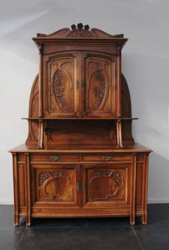 Antique Art Nouveau Cherrywood Dining Room Set from Pierre Mathieu