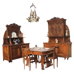 Used Art Nouveau Cherrywood Dining Room Set from Pierre Mathieu