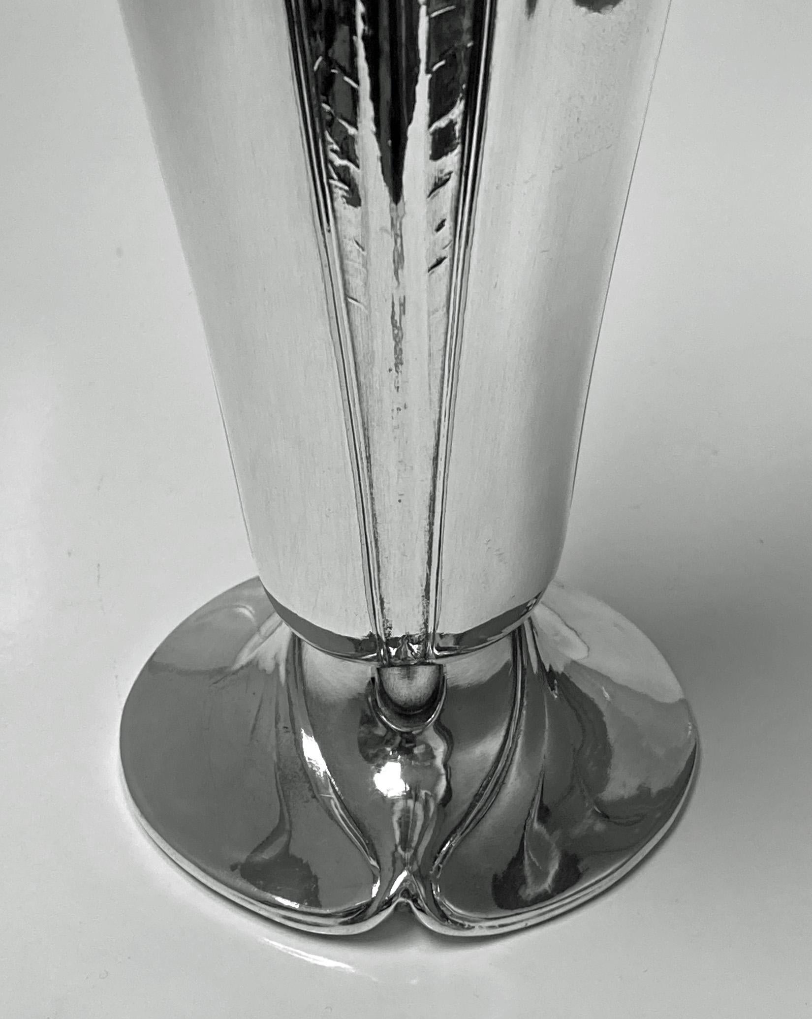 Early 20th Century Antique Art Nouveau Christofle Silver Plate Vase, France, C.1900