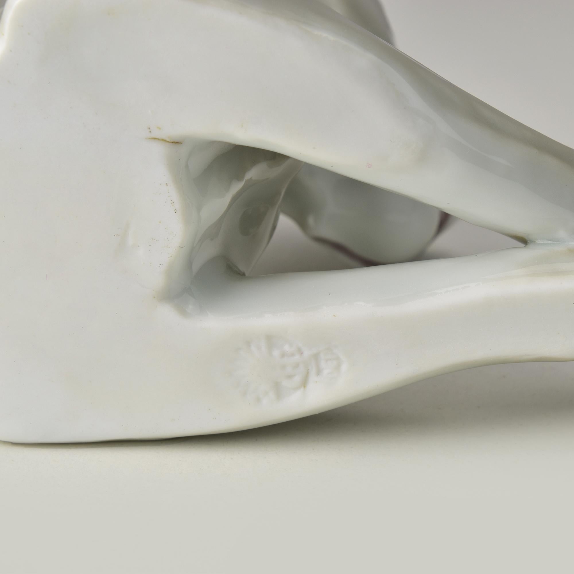 Début du 20ème siècle Figurine ancienne en porcelaine Art Nouveau Dog Dane by Heubach Jugendstil en vente