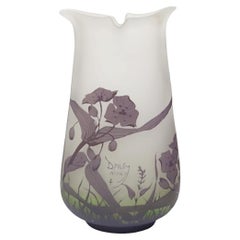 Antique Art Nouveau Daum Nancy Cameo Glass Vase 