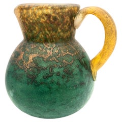 Antique Art Nouveau Daum Nancy Glass Pitcher Vase Signed Georges De Feure