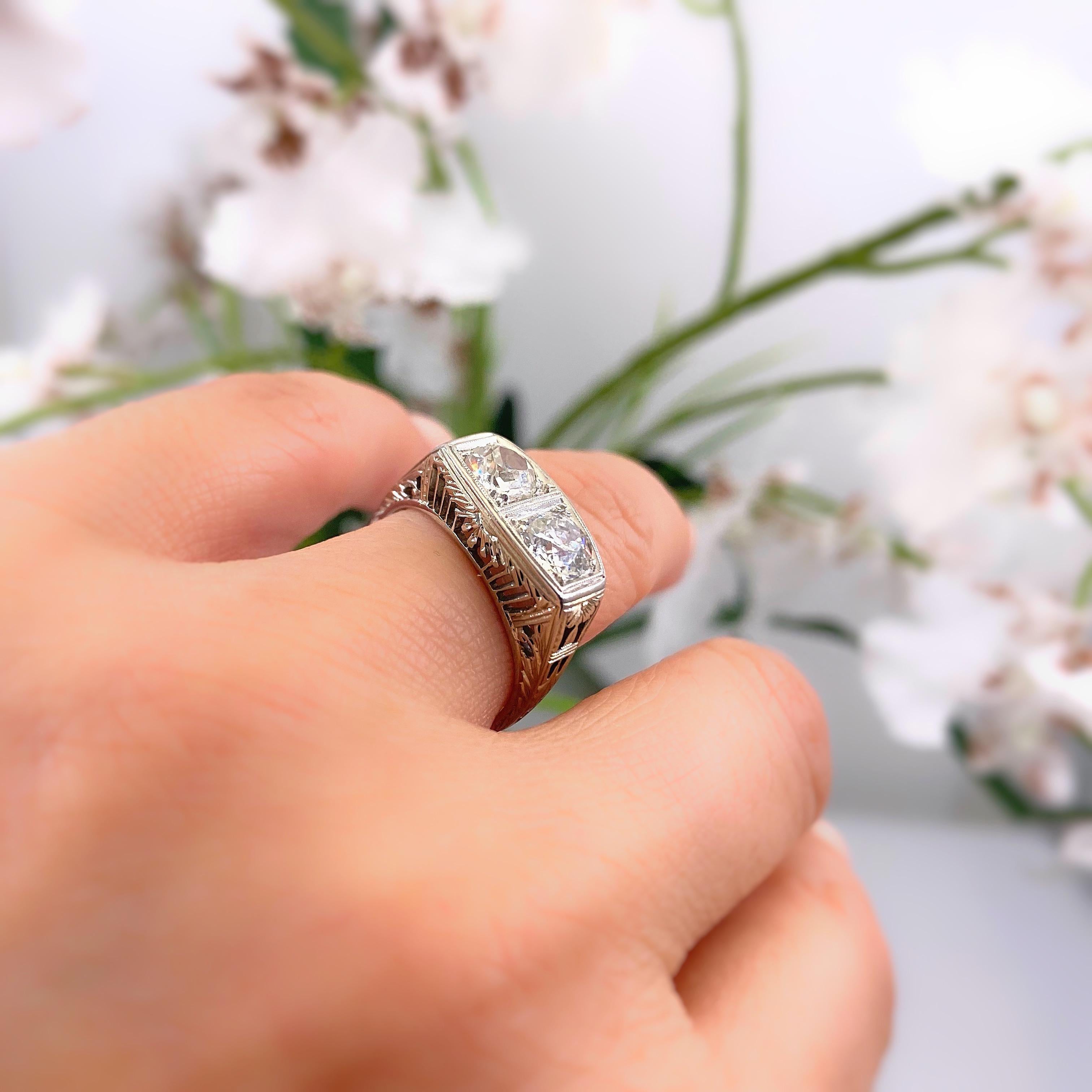 nouveau diamond engagement ring