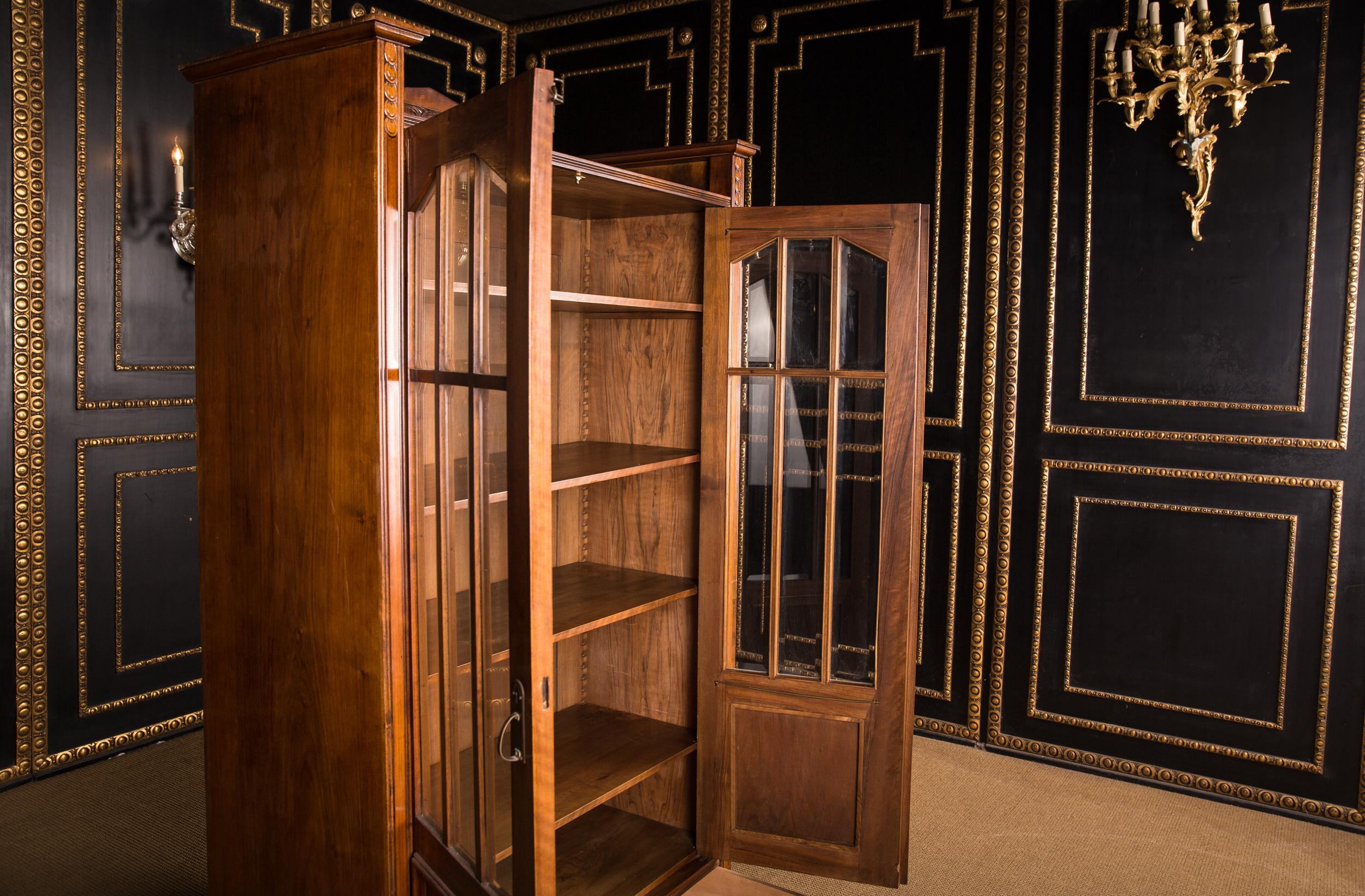 Antique Art Nouveau Display Case Bookcase Cabinet, circa 1895 9