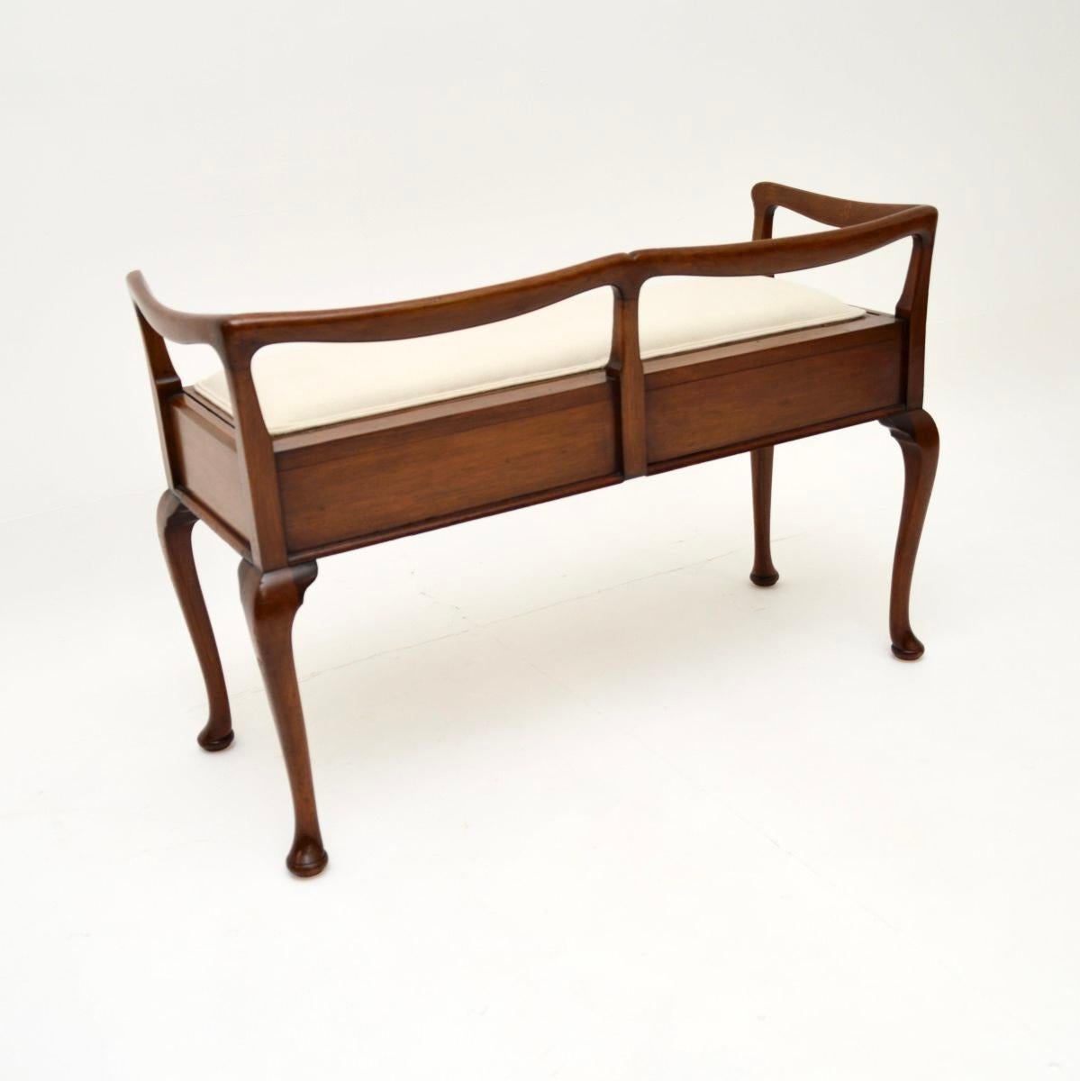 Tessuto Sgabello / Panca per pianoforte Duet in stile Art Nouveau antico in vendita