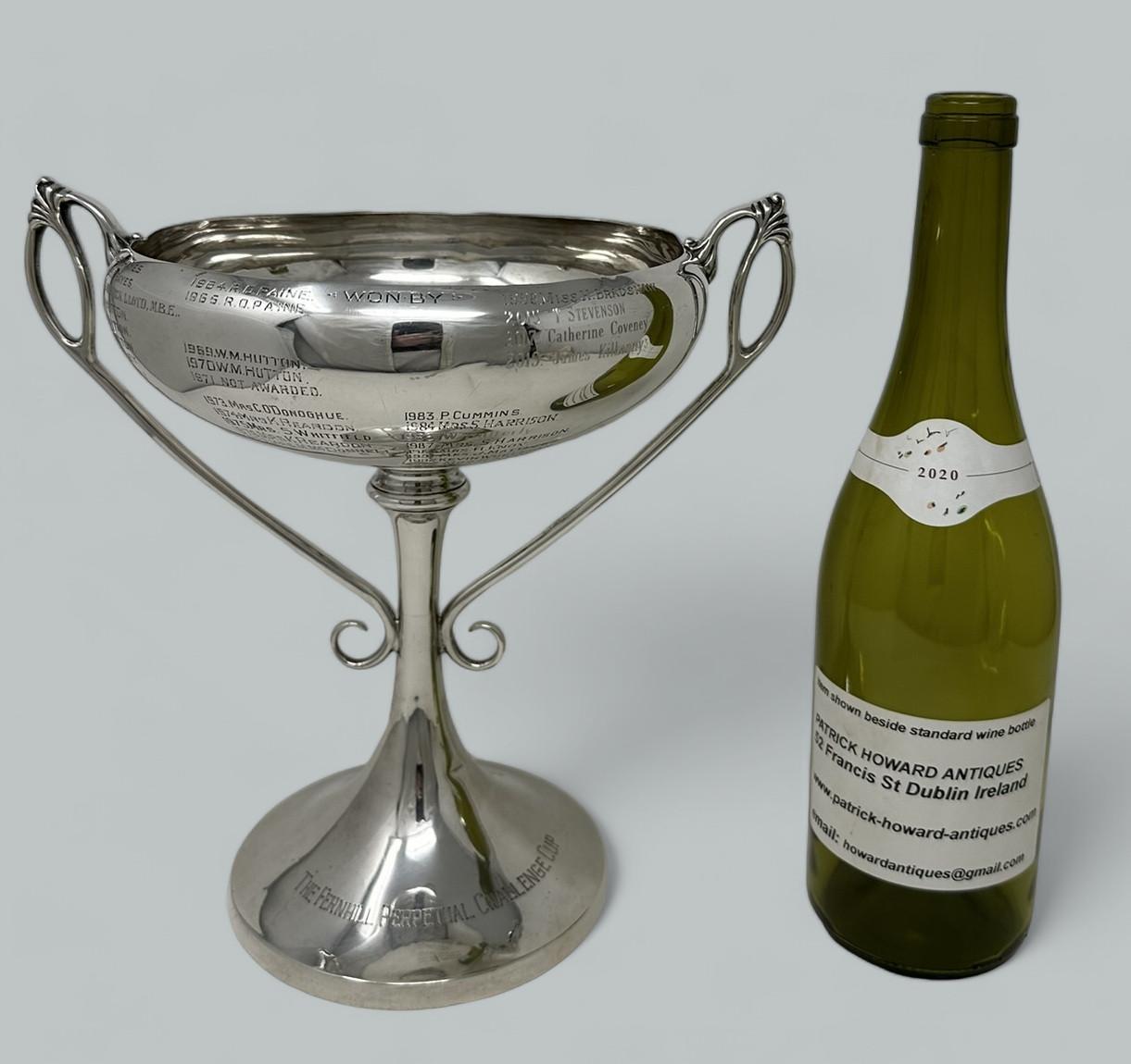 Antico trofeo sportivo in argento Sterling Trophy Cup Bowl Centerpiece (centro tavola) in vendita 2