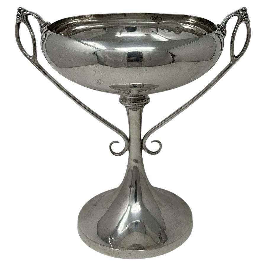 Antiguo Art Nouveau Tazón de plata inglesa de ley Trofeo deportivo Copa Centro de mesa