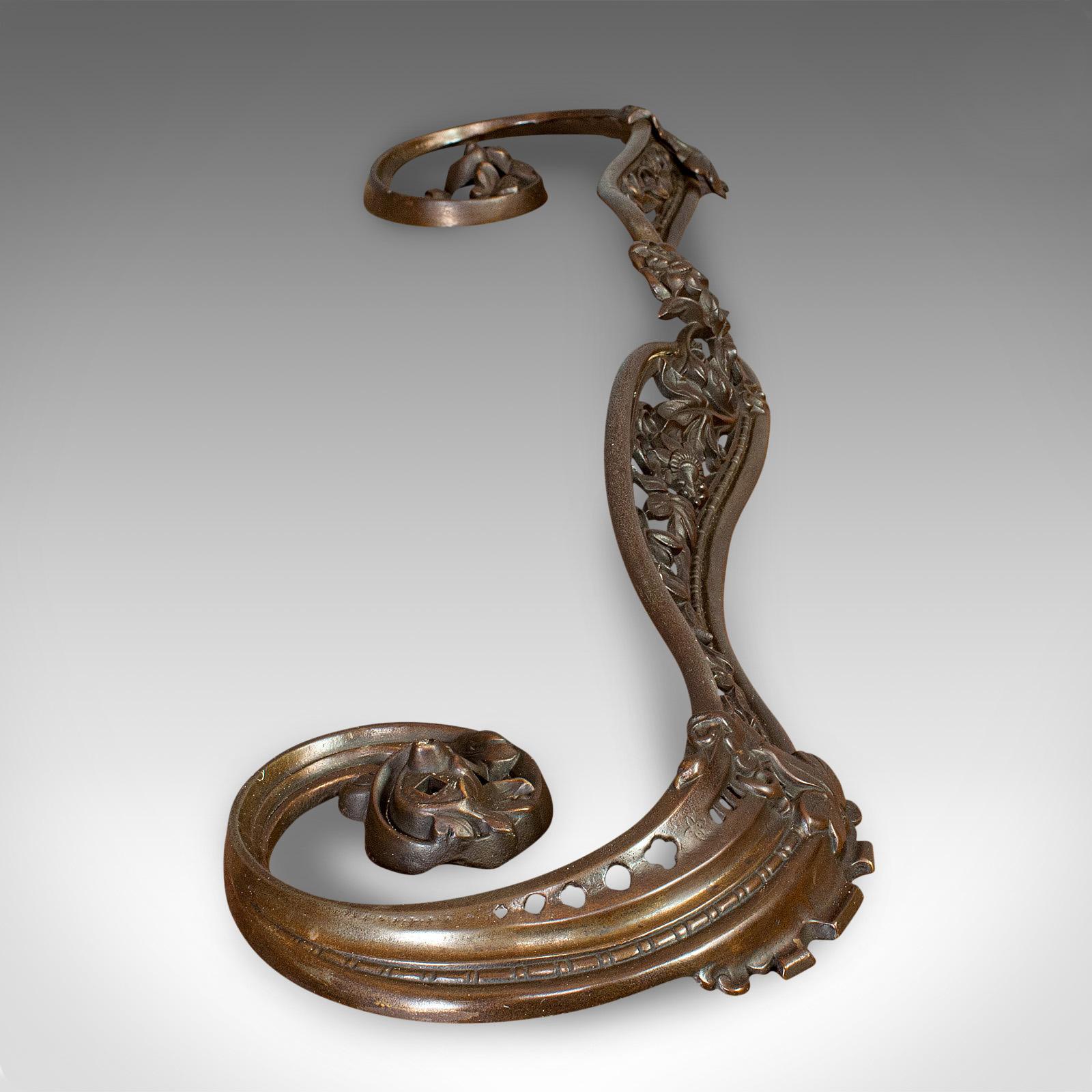 20th Century Antique Art Nouveau Fire Kerb, French, Cast Iron, Fireside Surround, circa 1920