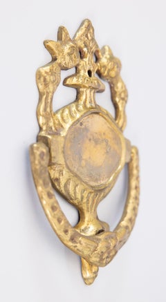 Antique Art Nouveau French Brass Door Knocker
