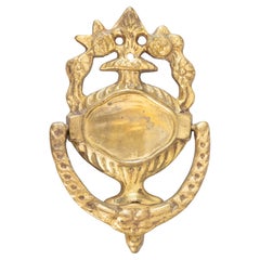 Antique Art Nouveau French Brass Door Knocker