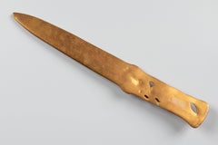 Antique Art Nouveau French Bronze Gilt Thistle Letter Opener Albert Marionnete