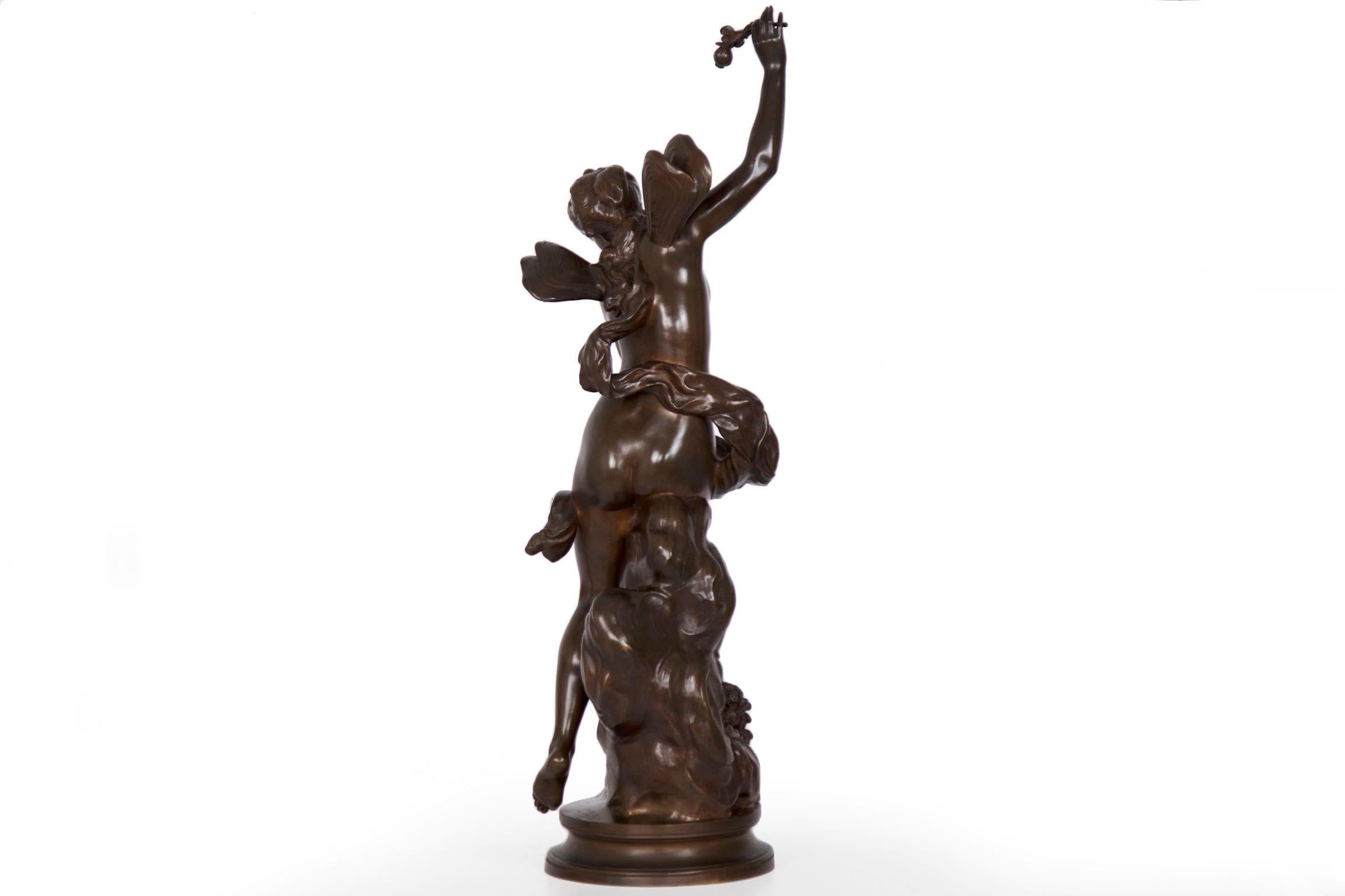 Antique Art Nouveau French Bronze Sculpture of “The Dream” by Lucien Pallez 9