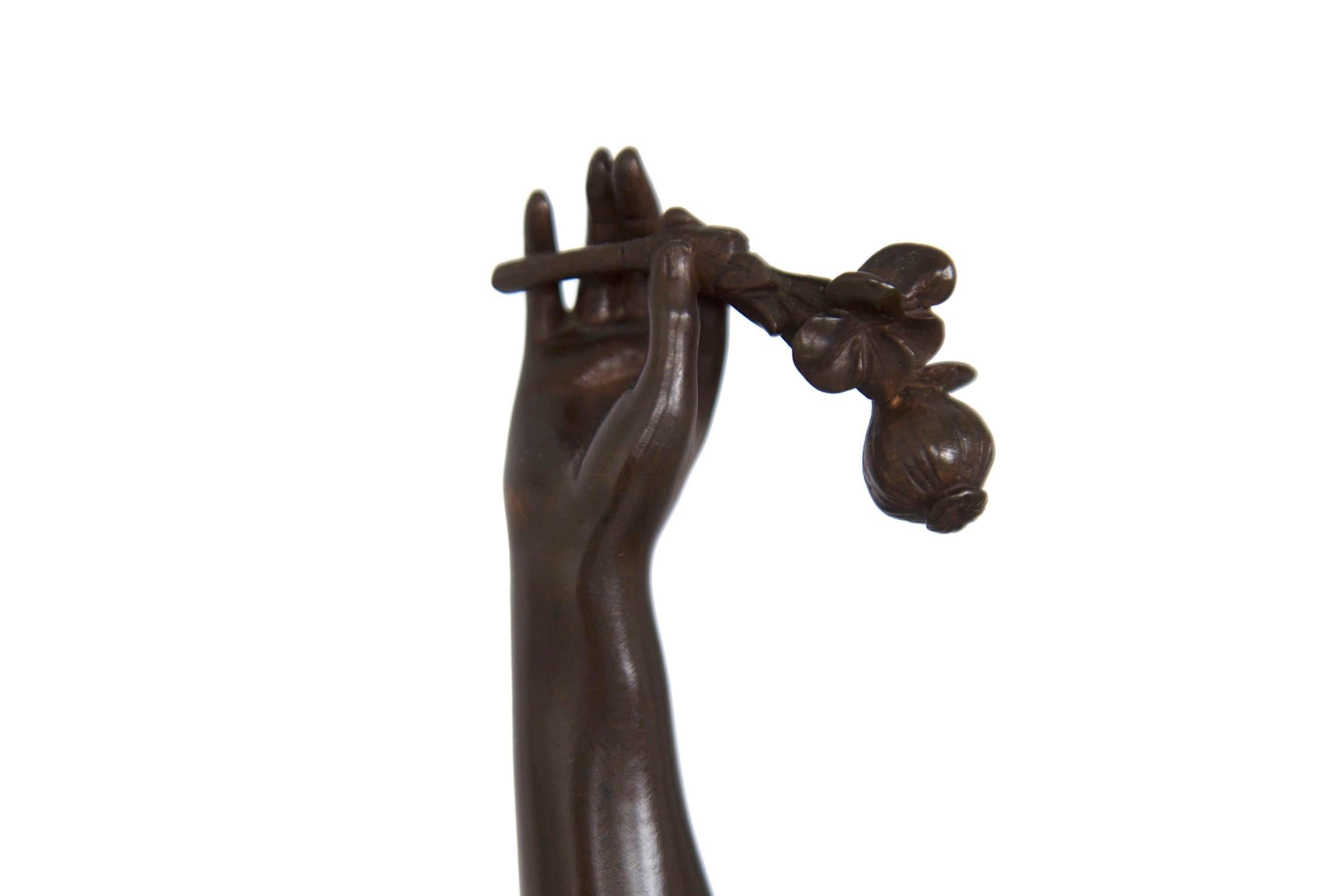 20th Century Antique Art Nouveau French Bronze Sculpture of “The Dream” by Lucien Pallez