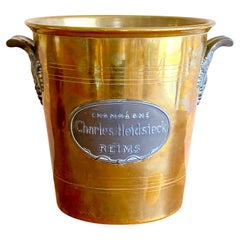 Retro Art Nouveau French Champagne Bucket for Charles Heidsieck by Argit SFOA 