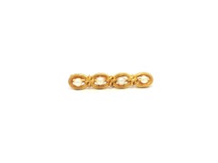 Antique Art Nouveau French Yellow Gold Seed Pearls Knotted Bar Pin Brooch