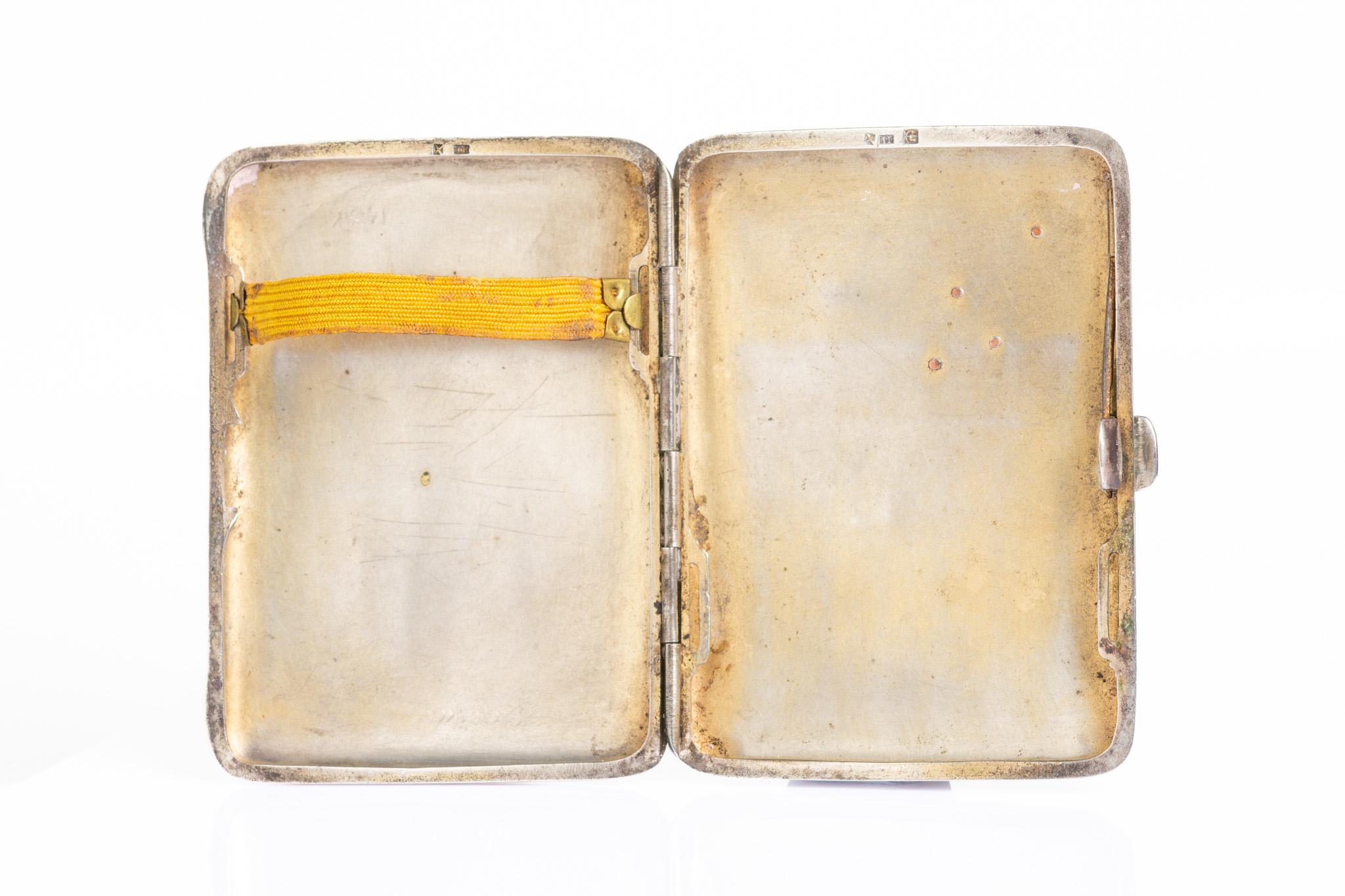 Antique Art Nouveau German Enamel Iris Cigarette Case For Sale 1