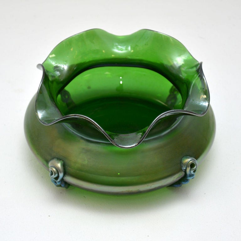 Antique Art Nouveau Glass Bowl at 1stDibs