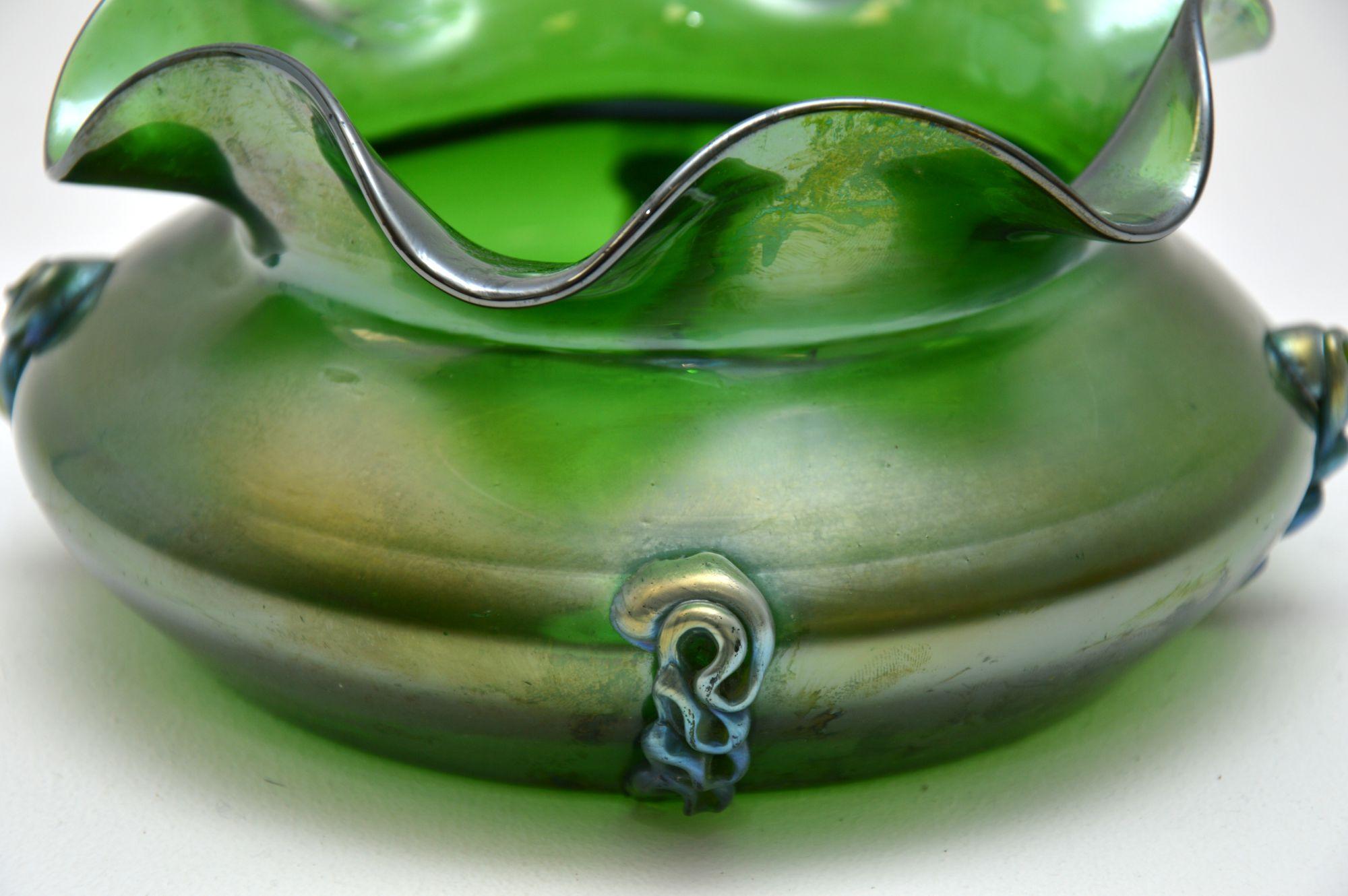 Antique Art Nouveau Glass Bowl 1