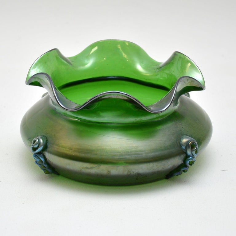 Antique Art Nouveau Glass Bowl at 1stDibs