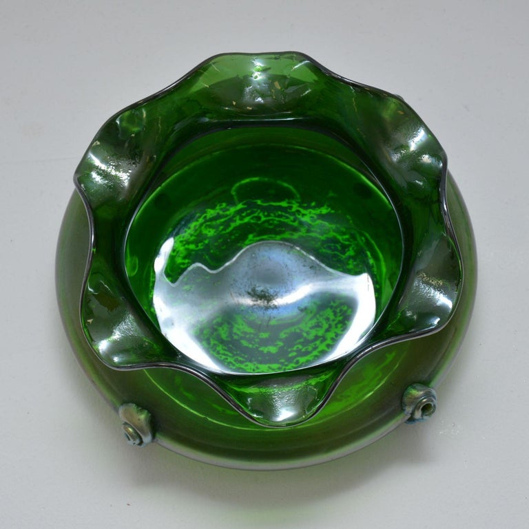 Antique Art Nouveau Glass Bowl at 1stDibs