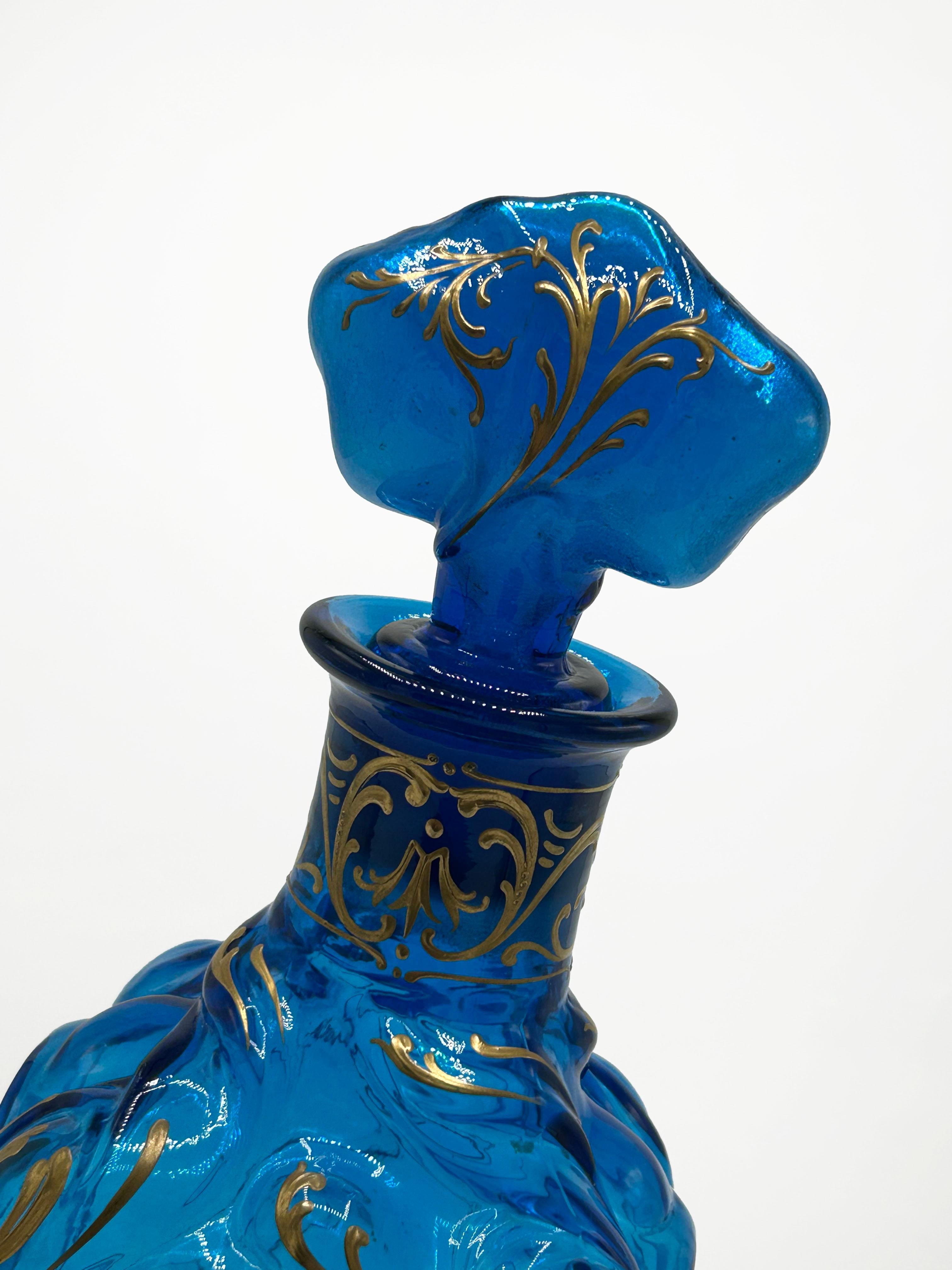 20ième siècle Ancien pot à pharmacie en verre Art Nouveau en vente