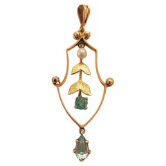 Antique Art Nouveau Gold Pendant