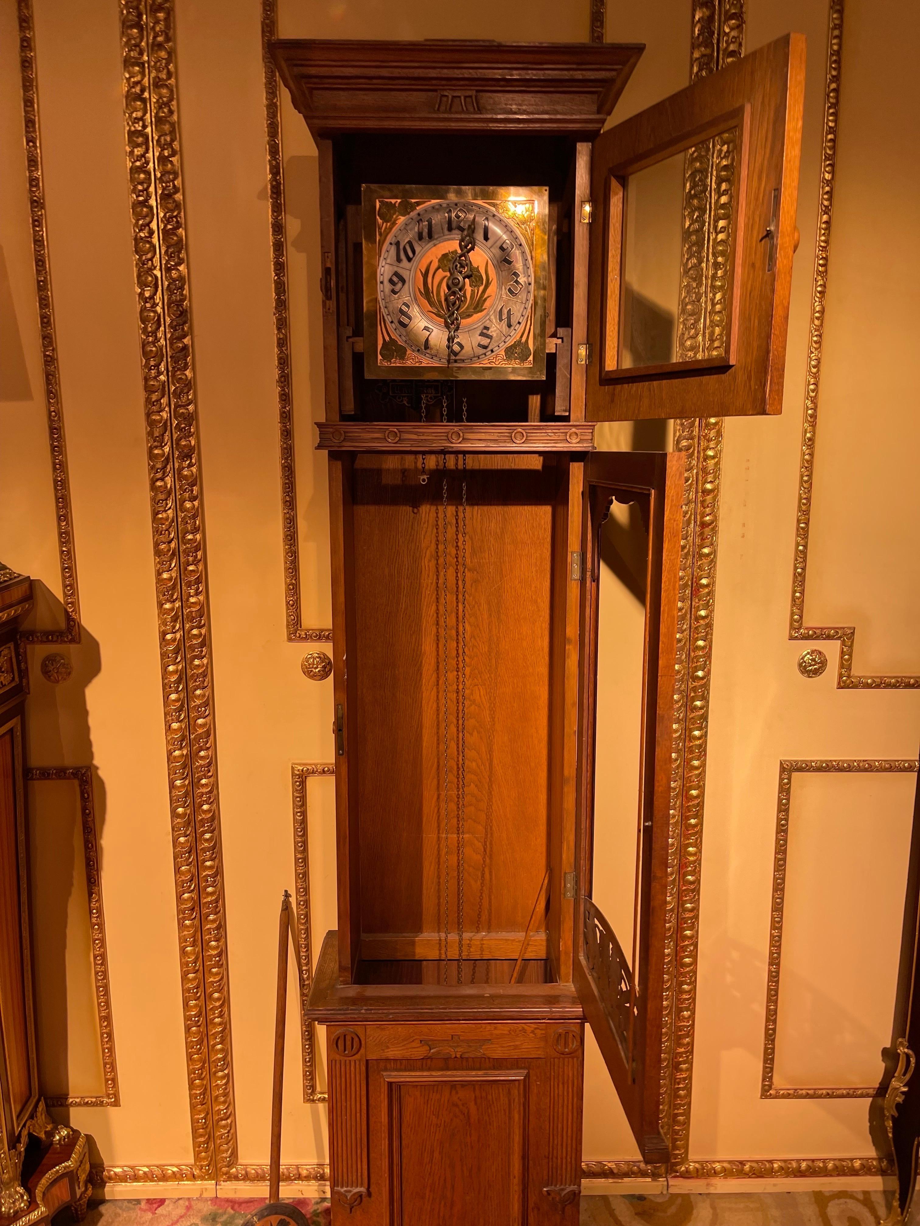 Antique Art Nouveau Grandfather Clock, Germany, 1900 10
