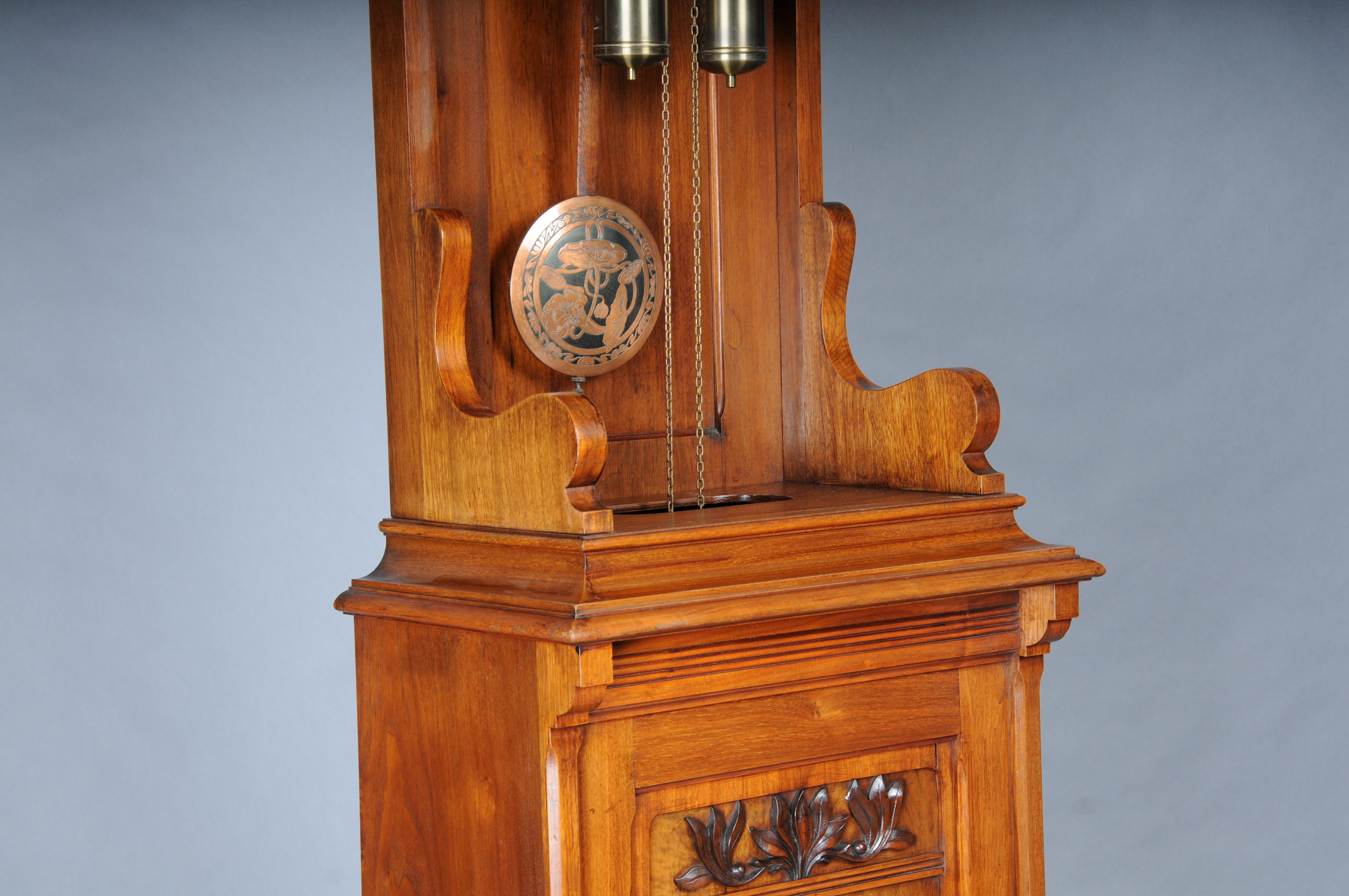 Antiguo Reloj de pie Art Nouveau, caoba Alemania, 1900 en venta 8