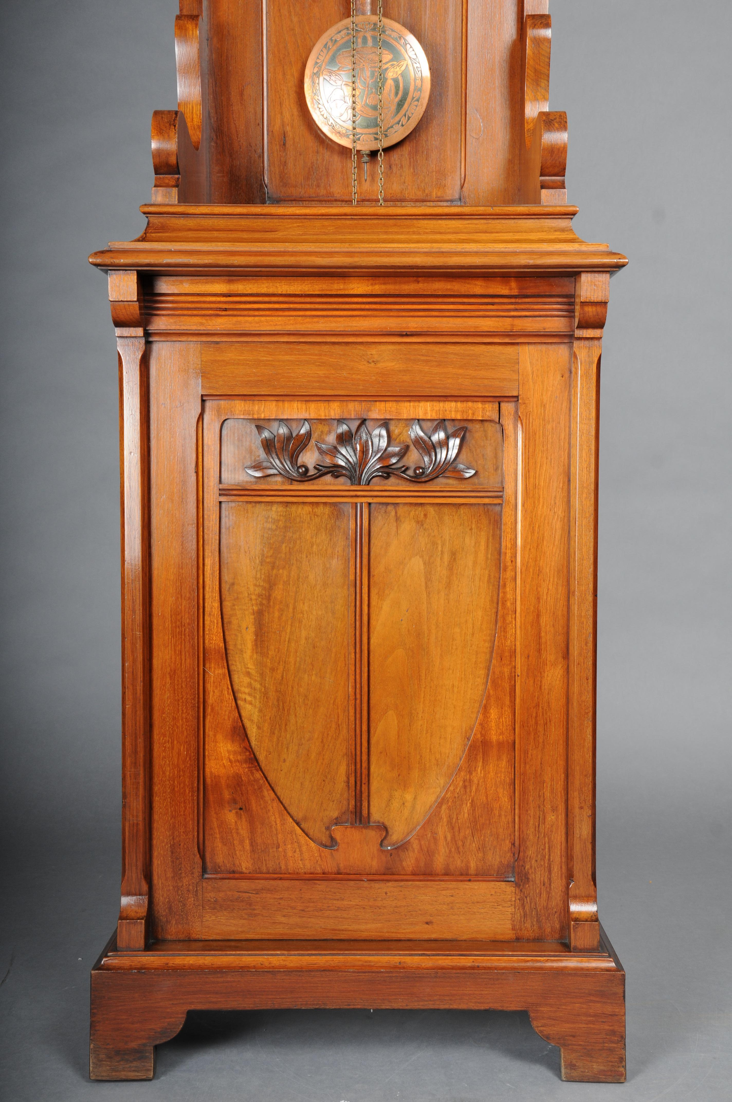 Antiguo Reloj de pie Art Nouveau, caoba Alemania, 1900 Alemán en venta