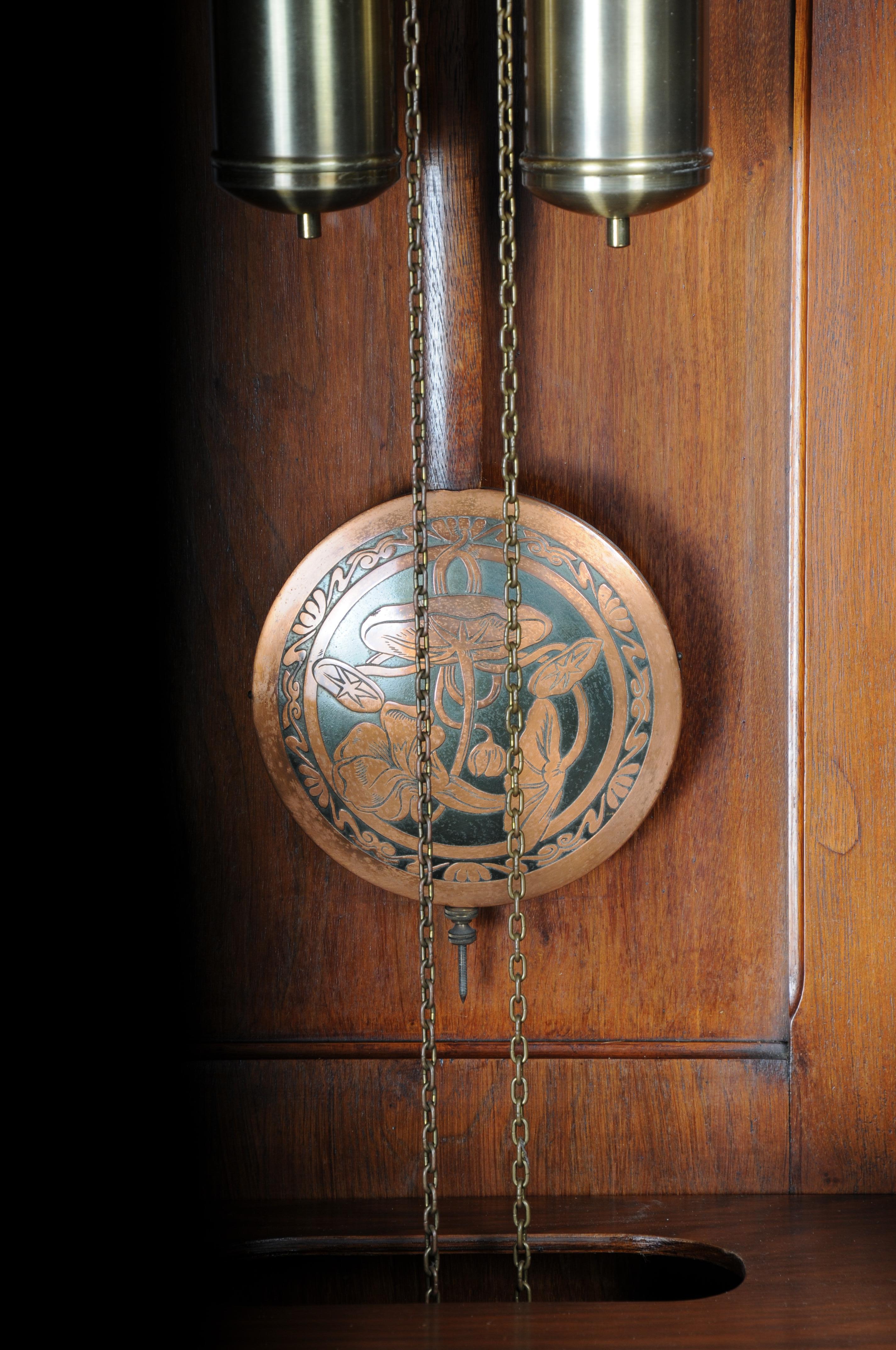 Antiguo Reloj de pie Art Nouveau, caoba Alemania, 1900 siglo XX en venta