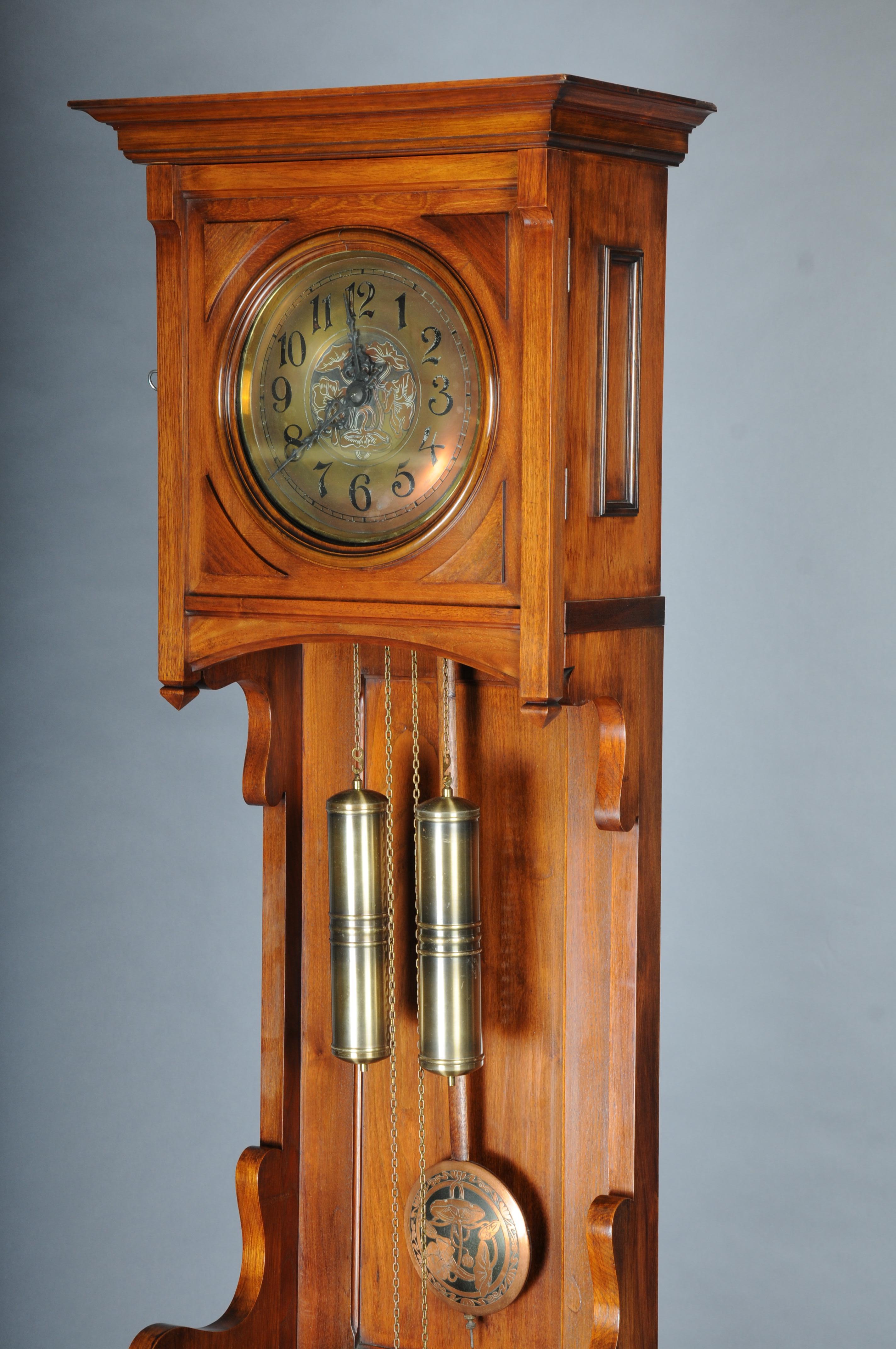 Antiguo Reloj de pie Art Nouveau, caoba Alemania, 1900 en venta 2