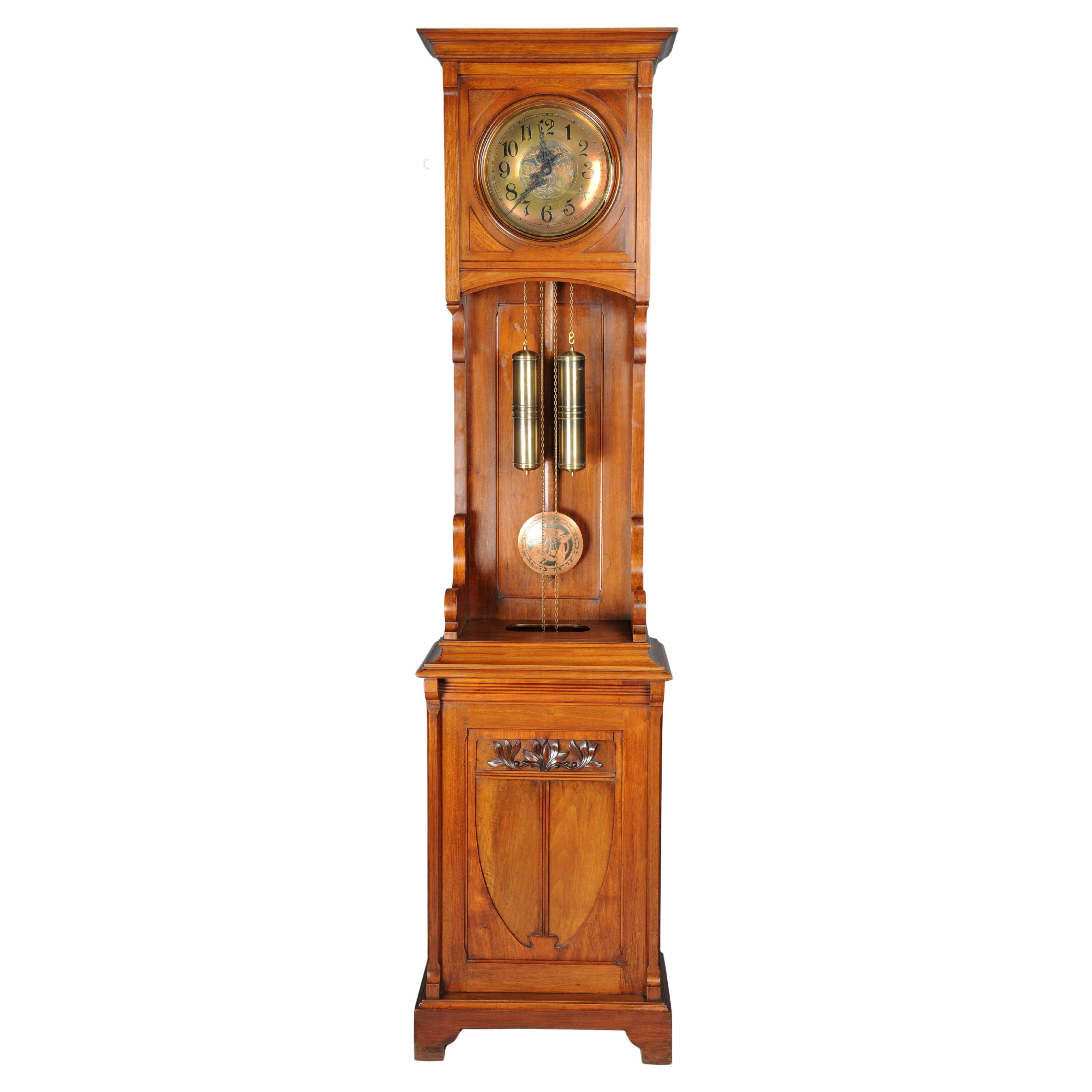 Antike Jugendstil-Grandfather-Uhr, Mahagoni, Deutschland, 1900